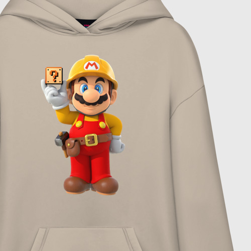 Худи SuperOversize хлопок Super Mario, цвет миндальный - фото 3