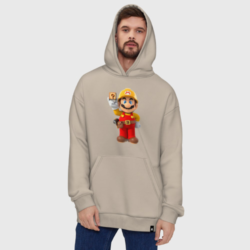 Худи SuperOversize хлопок Super Mario, цвет миндальный - фото 5