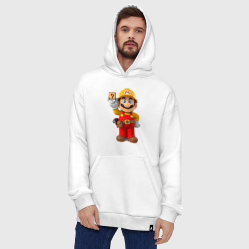 Худи SuperOversize хлопок Super Mario, цвет белый - фото 5