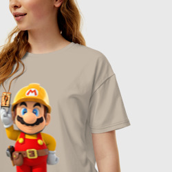 Женская футболка хлопок Oversize Super Mario - фото 2