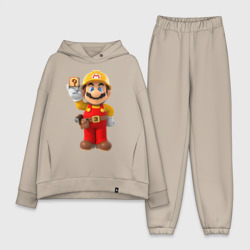 Женский костюм хлопок Oversize Super Mario