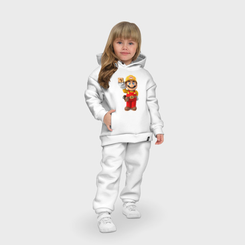 Детский костюм хлопок Oversize Super Mario, цвет белый - фото 7