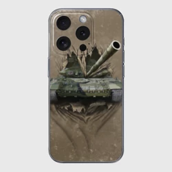 Чехол для iPhone 15 Pro Max силиконовый с защитой камеры Танк