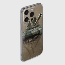 Чехол для iPhone 15 Pro силиконовый с защитой камеры Танк - фото 2