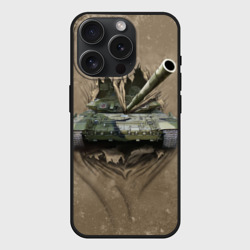 Чехол силиконовый для Apple iPhone 15 Pro матовый Танк