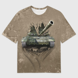Мужская футболка oversize 3D Танк