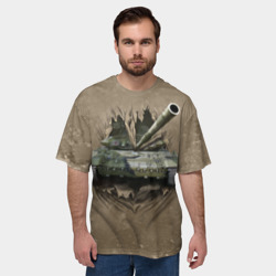 Мужская футболка oversize 3D Танк - фото 2