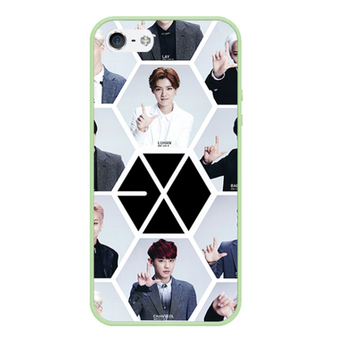 Чехол для iPhone 5/5S матовый Exo, цвет салатовый