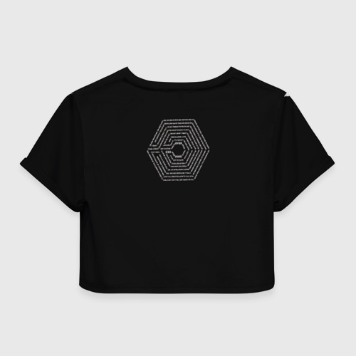 Женская футболка Crop-top 3D Exo, цвет 3D печать - фото 2