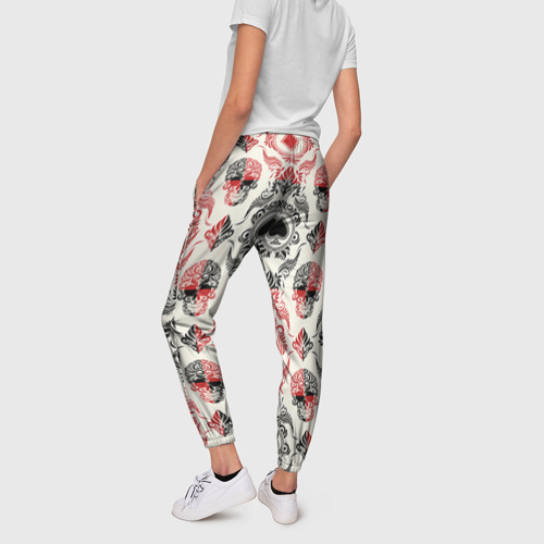 Женские брюки 3D Карточные масти, цвет 3D печать - фото 4
