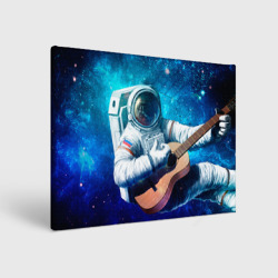 Холст прямоугольный Космонавт с гитарой