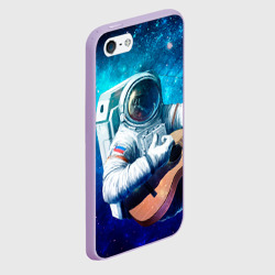 Чехол для iPhone 5/5S матовый Космонавт с гитарой - фото 2