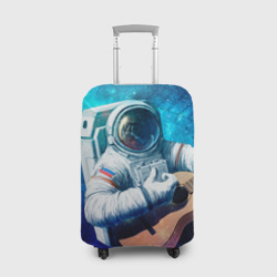 Чехол для чемодана 3D Космонавт с гитарой