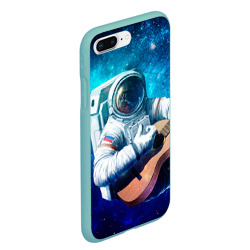Чехол для iPhone 7Plus/8 Plus матовый Космонавт с гитарой - фото 2
