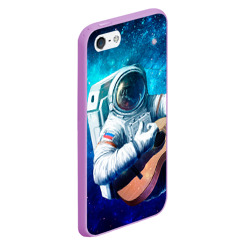 Чехол для iPhone 5/5S матовый Космонавт с гитарой - фото 2