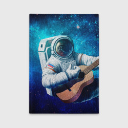 Обложка для автодокументов Космонавт с гитарой