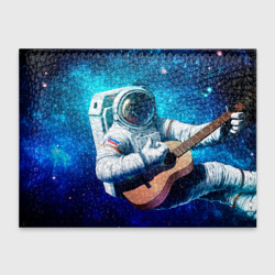 Обложка для студенческого билета Космонавт с гитарой