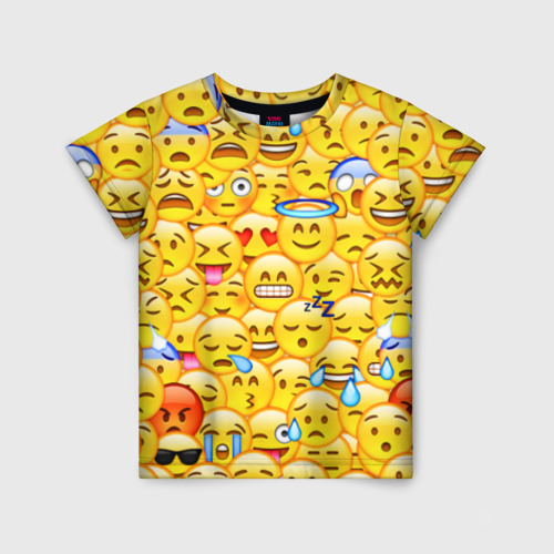 Детская футболка 3D Emoji, цвет 3D печать