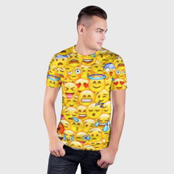 Мужская футболка 3D Slim Emoji - фото 2
