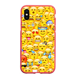 Чехол для iPhone XS Max матовый Emoji