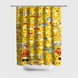 Штора 3D для ванной Emoji