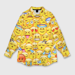 Женская рубашка oversize 3D Emoji