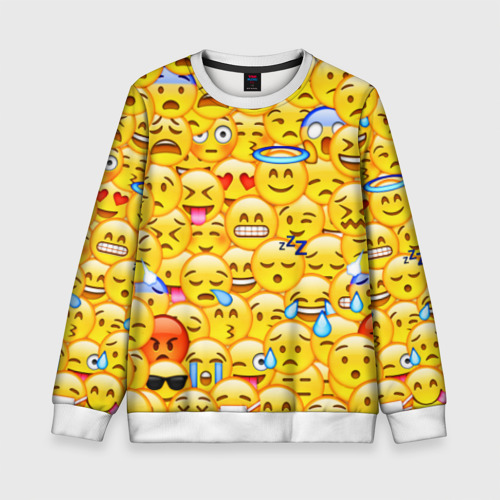 Детский свитшот 3D Emoji, цвет 3D печать