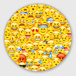 Круглый коврик для мышки Emoji