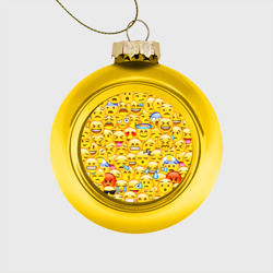 Стеклянный ёлочный шар Emoji