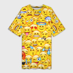 Платье-футболка 3D Emoji