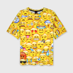 Женская футболка oversize 3D Emoji