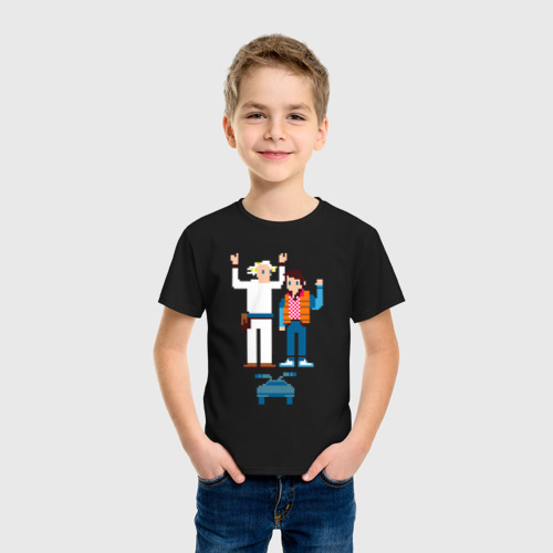 Детская футболка хлопок Назад в будущее, цвет черный - фото 3