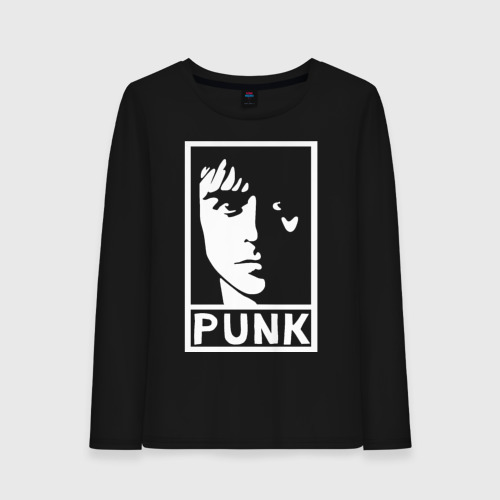 Женский лонгслив хлопок Punk, цвет черный