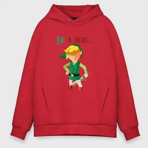 Мужское худи Oversize хлопок Link (The Legend of Zelda), цвет красный