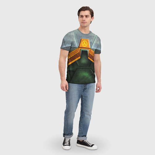 Мужская футболка 3D Костюм Гордона Фримена, цвет 3D печать - фото 5