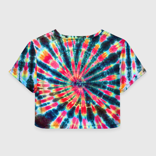 Женская футболка Crop-top 3D Tie dye, цвет 3D печать - фото 2