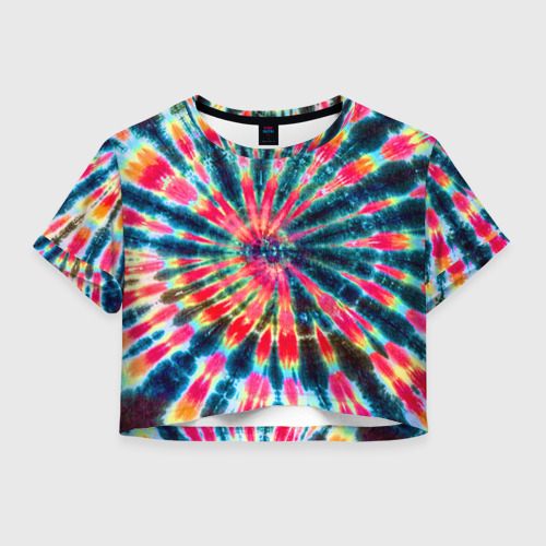 Женская футболка Crop-top 3D Tie dye