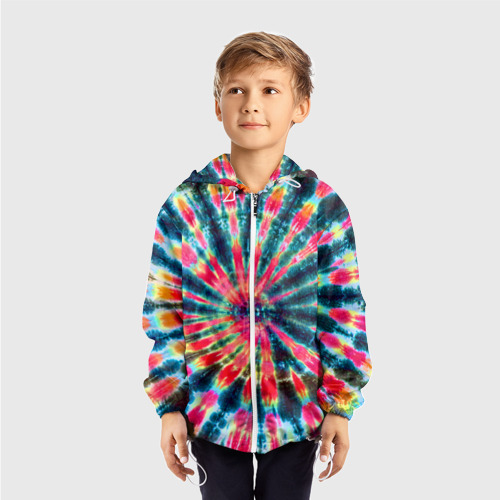 Детская ветровка 3D Tie dye, цвет белый - фото 3