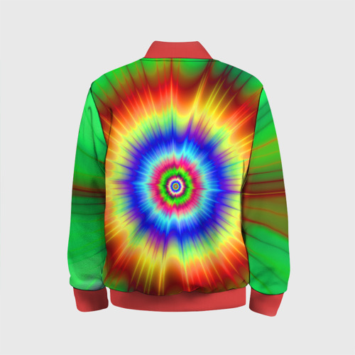 Детский бомбер 3D Tie dye, цвет красный - фото 2