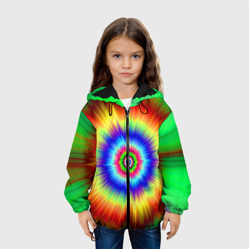 Детская куртка 3D Tie dye, цвет черный - фото 4