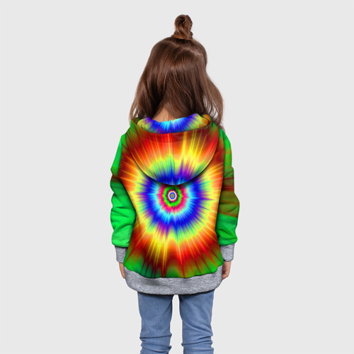 Детская толстовка 3D Tie dye, цвет меланж - фото 5