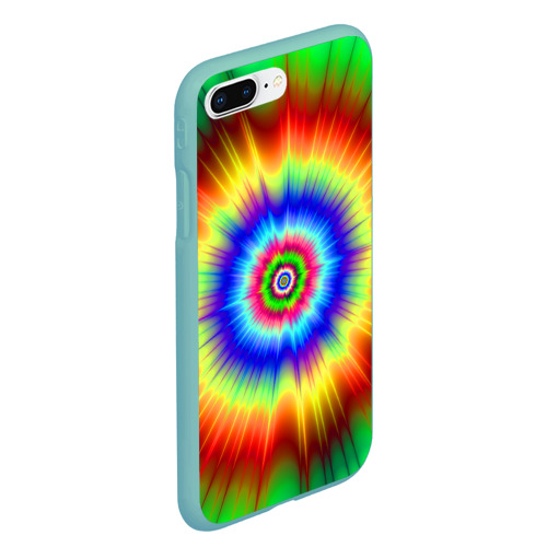 Чехол для iPhone 7Plus/8 Plus матовый Tie dye, цвет мятный - фото 3