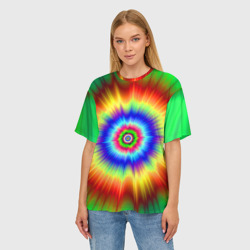 Женская футболка oversize 3D Tie dye - фото 2