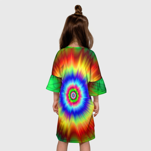 Детское платье 3D Tie dye, цвет 3D печать - фото 5