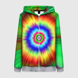 Женская толстовка 3D на молнии Tie dye