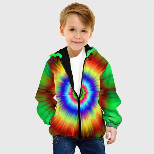 Детская куртка 3D Tie dye, цвет черный - фото 3