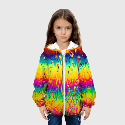 Детская куртка 3D Tie dye, цвет белый - фото 4