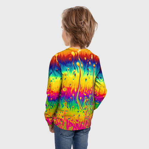 Детский лонгслив 3D Tie dye, цвет 3D печать - фото 4