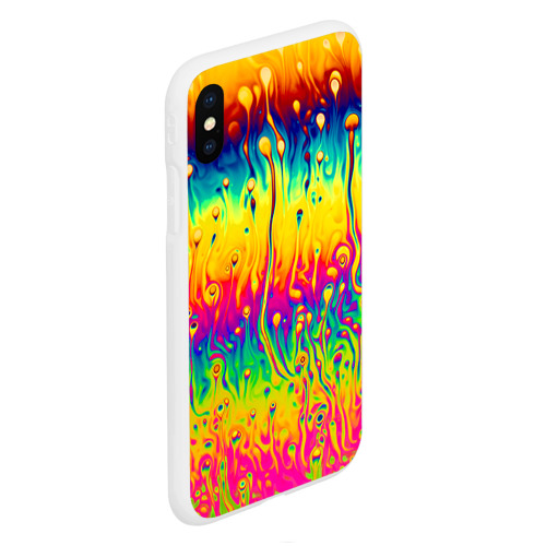 Чехол для iPhone XS Max матовый Tie dye, цвет белый - фото 3