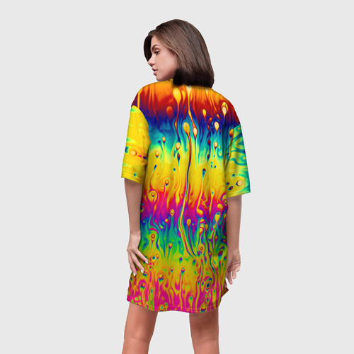 Платье-футболка 3D Tie dye, цвет 3D печать - фото 4